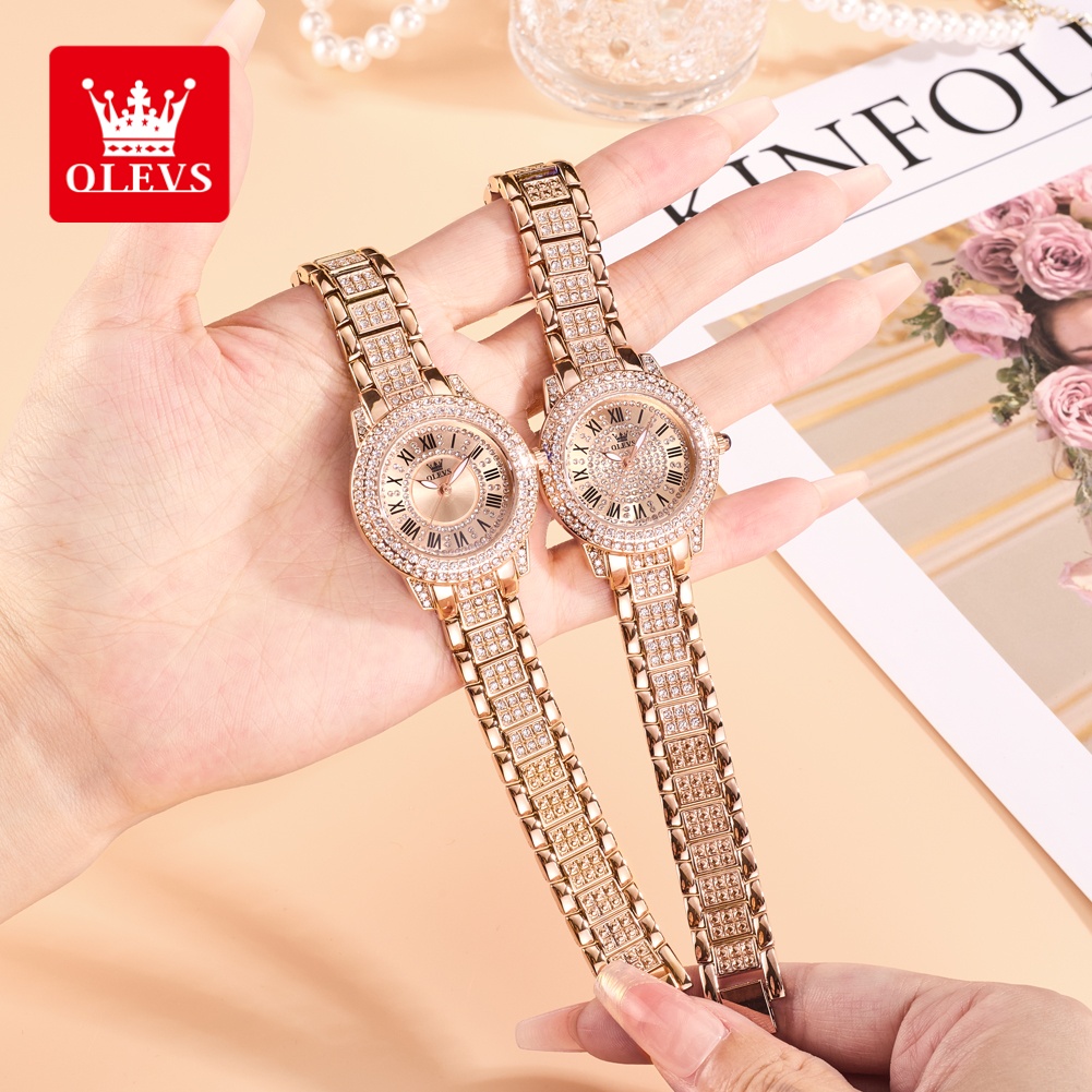 Luxury Watch Quartz - ساعات OLEVS الفاخرة للسيدات بمينا ماسي