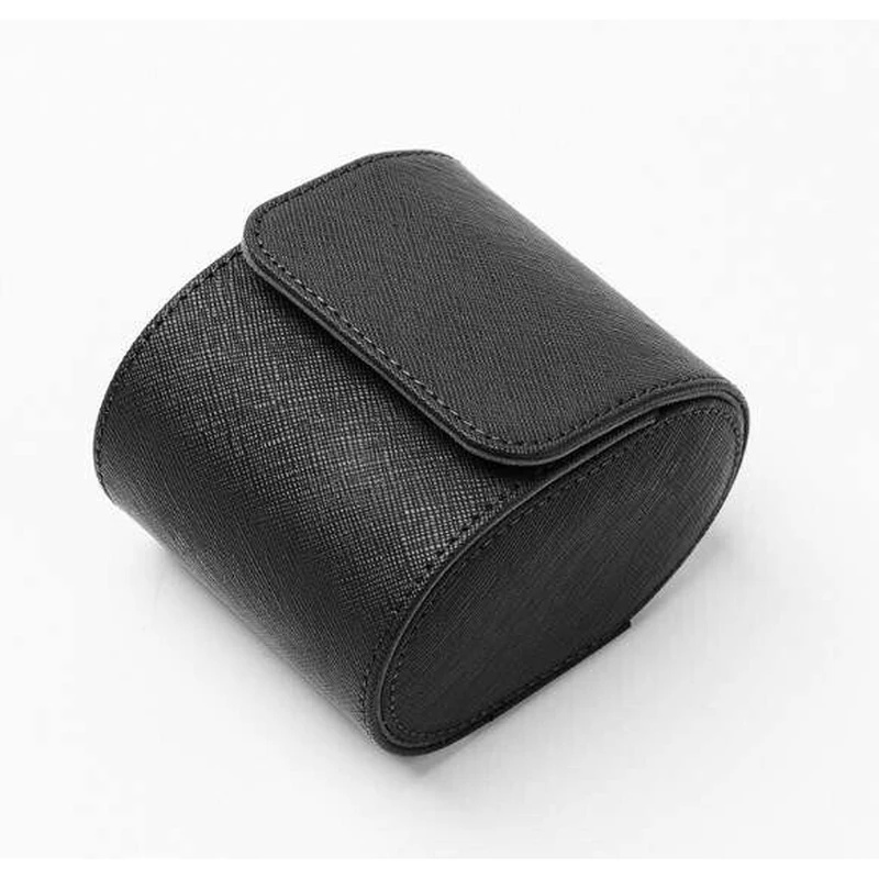 Luxury Watch Travel Case - حافظة سفر جلدية فاخرة لساعة واحدة،