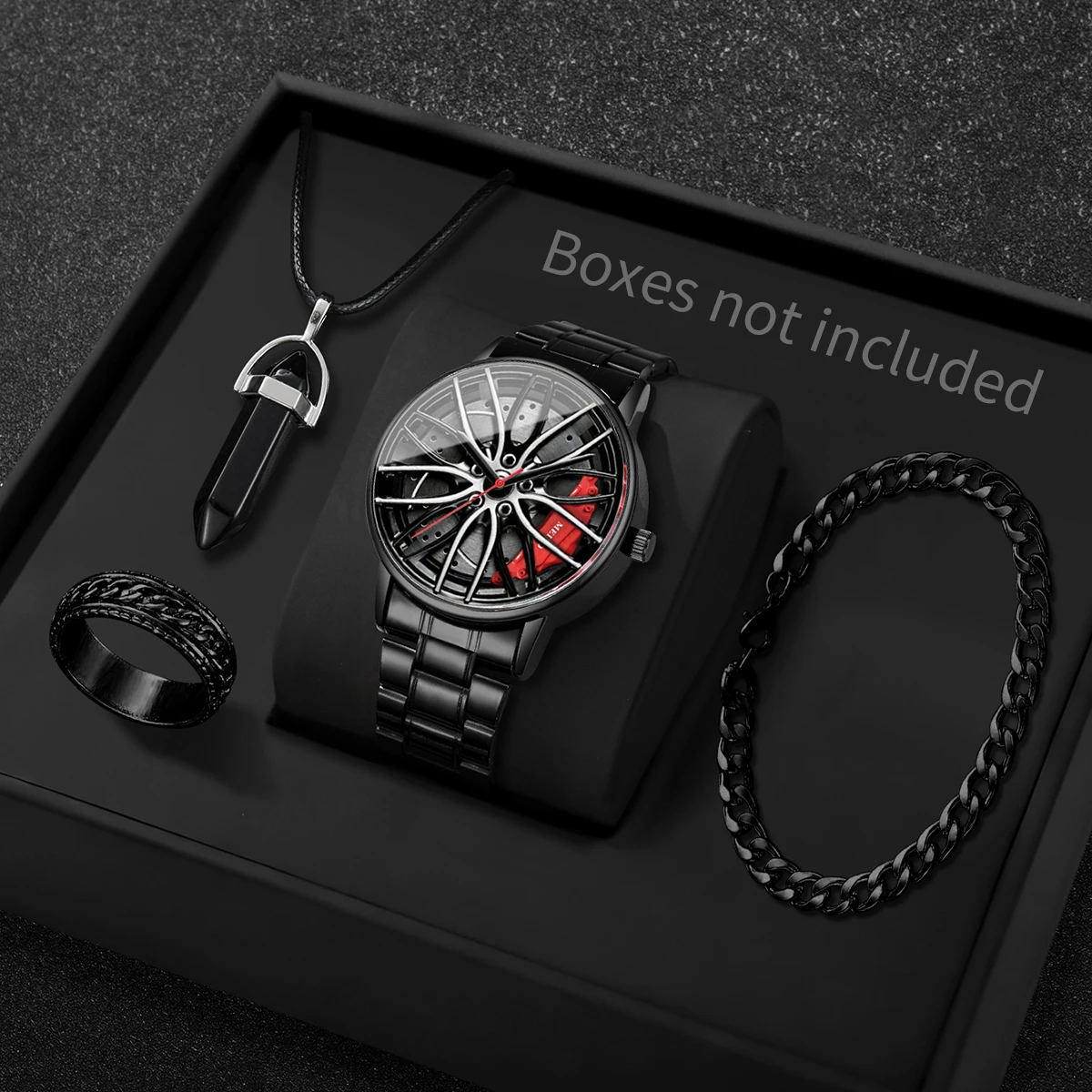 Luxury Watch Organizer For Men - طقم ساعات رياضية فاخرة للرجال مكون