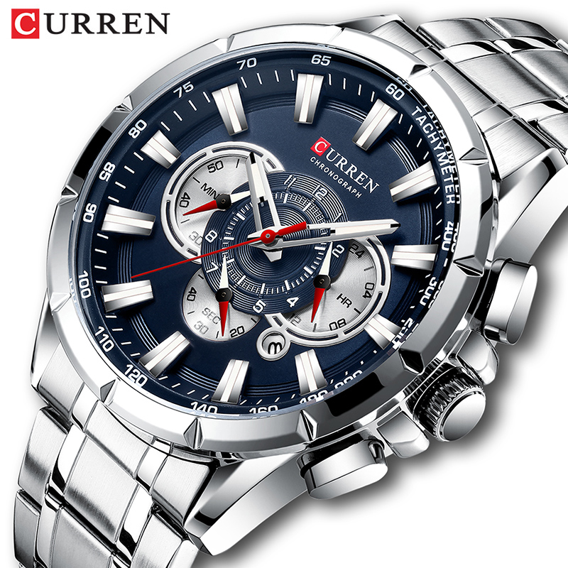 Luxury Watch Apple - CURREN ساعة معصم الرجال مقاوم للماء