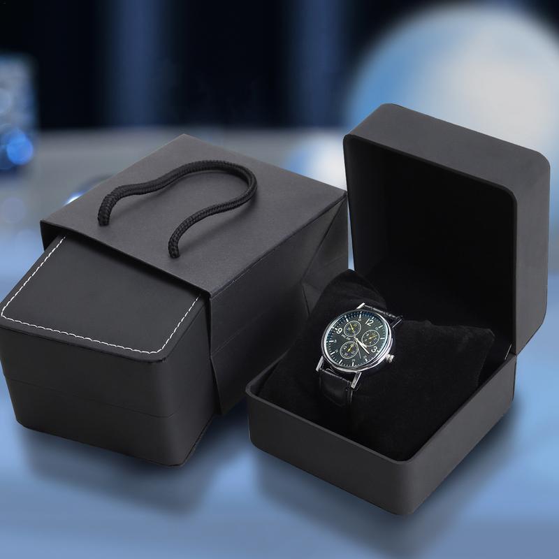 Luxury Watch Travel Case - صندوق تخزين ساعات جلدي فاخر للسفر،