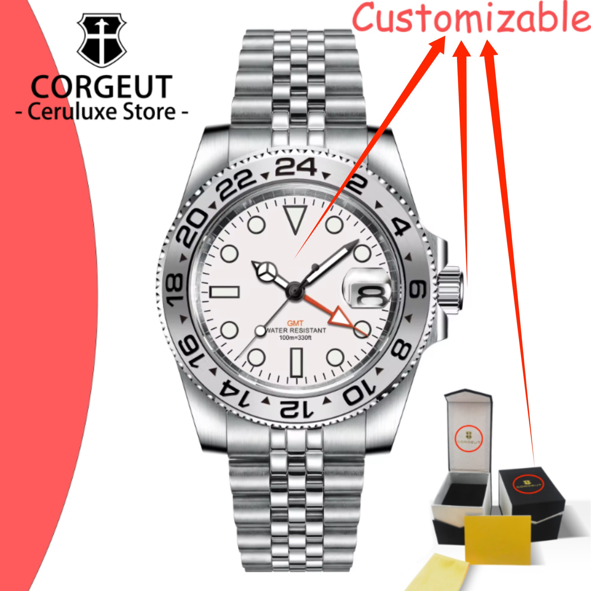 Luxury Watch Brands Logo - ساعة يد رجالية فاخرة مخصصة بشعار