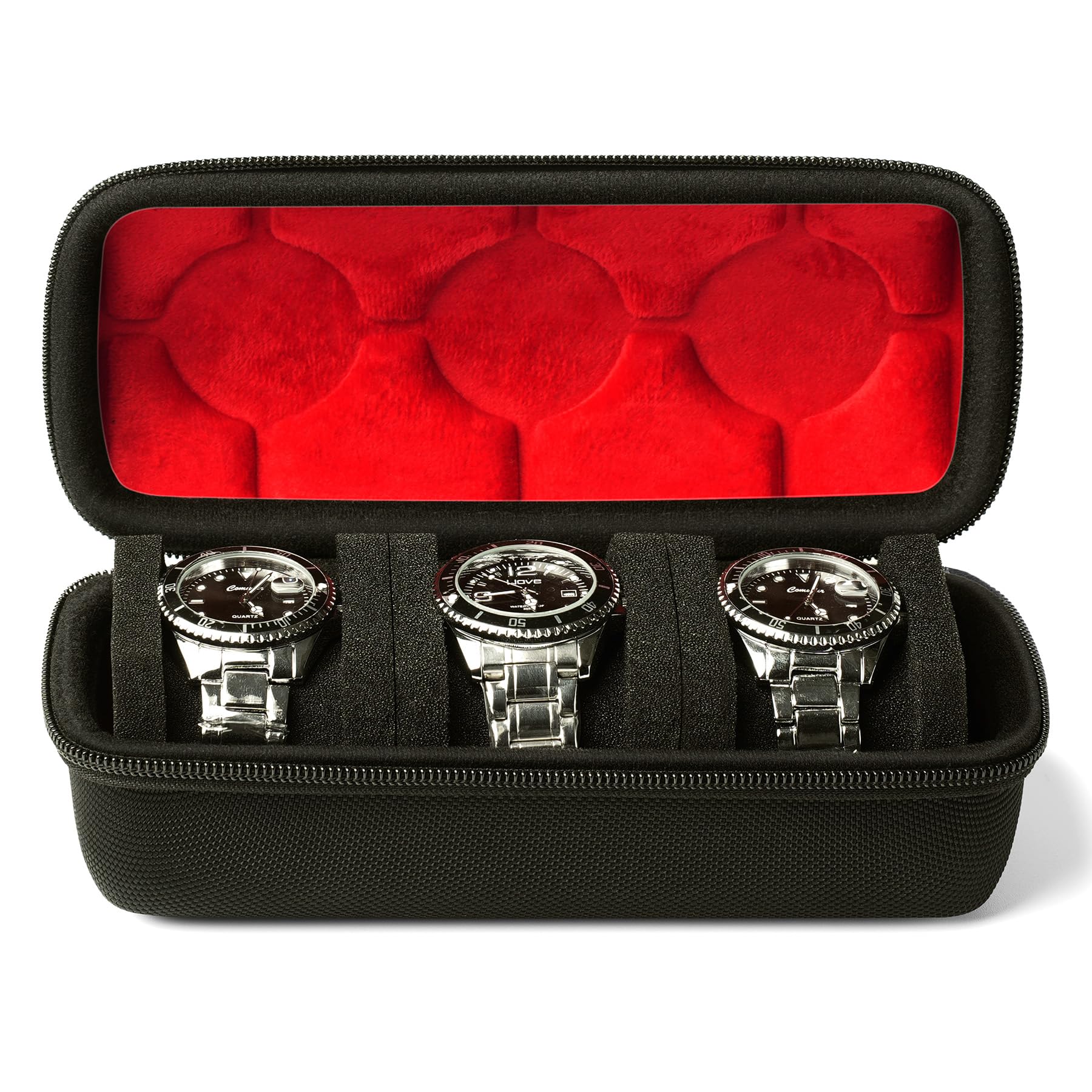 Luxury Watch Travel Case - حافظة سفر لساعة 2/3/5 فتحات، لفة