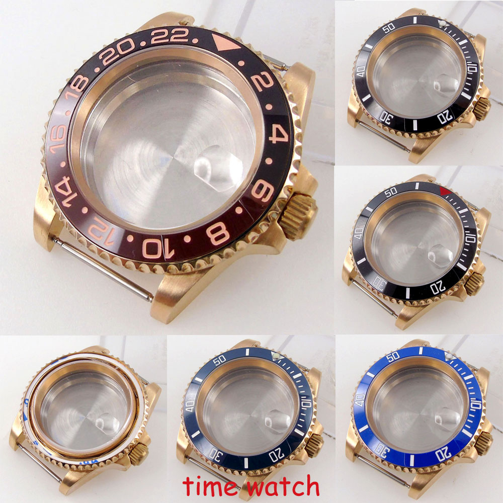 Bronze Case Watch - 40 مللي متر CUSN8 الصلبة البرونزية