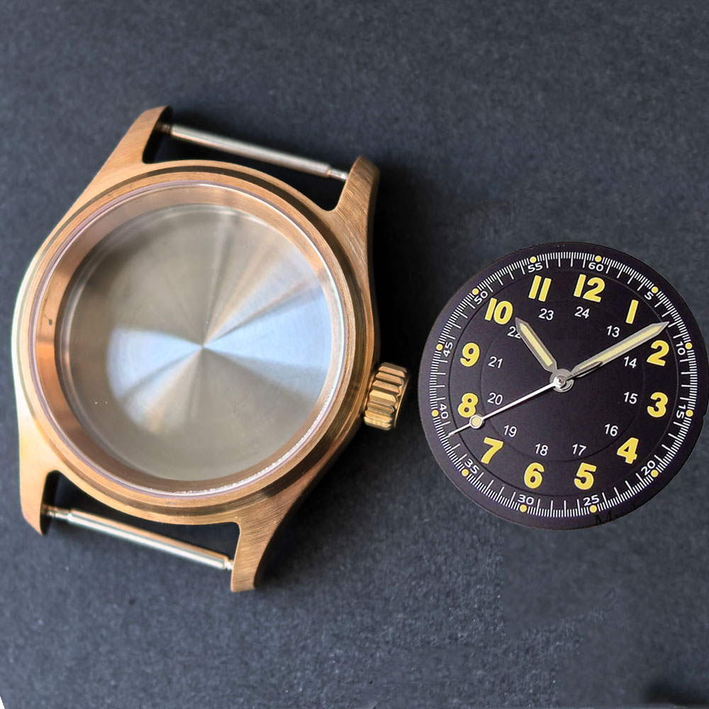 Bronze Case Watch - علبة ساعة طيار عتيقة مقاس 36