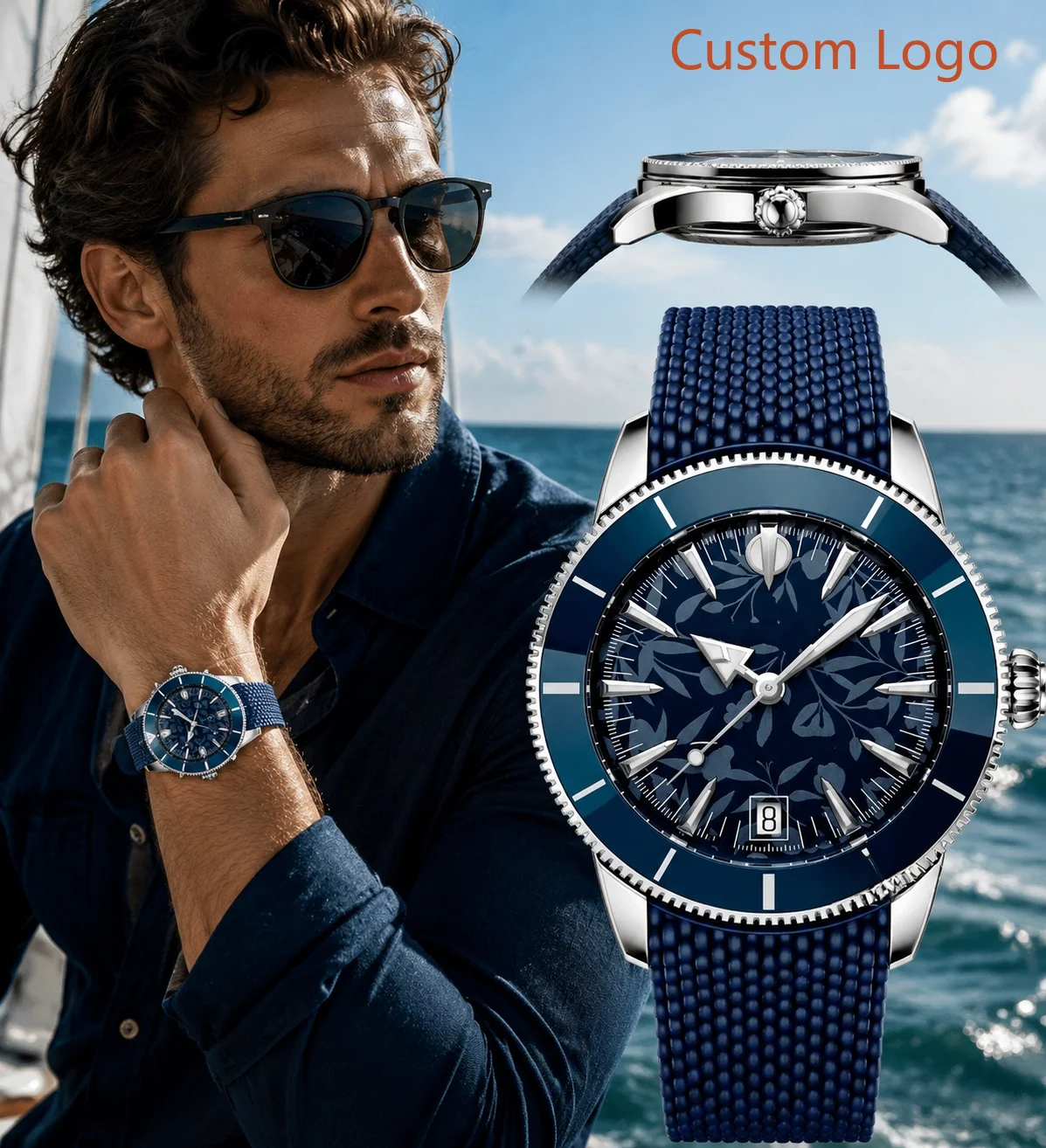 Luxury Watch Rubber Strap - ساعة غوص أوتوماتيكية للرجال 46 مم