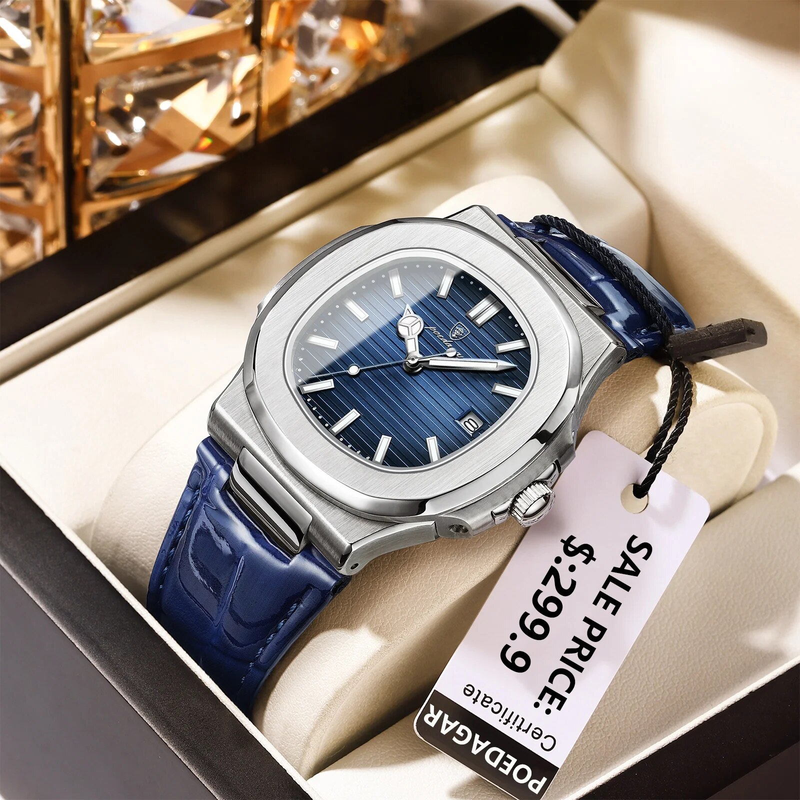 Luxury Watch Top 10 - POEDAGAR أفضل ساعة رجالية مربعة فاخرة