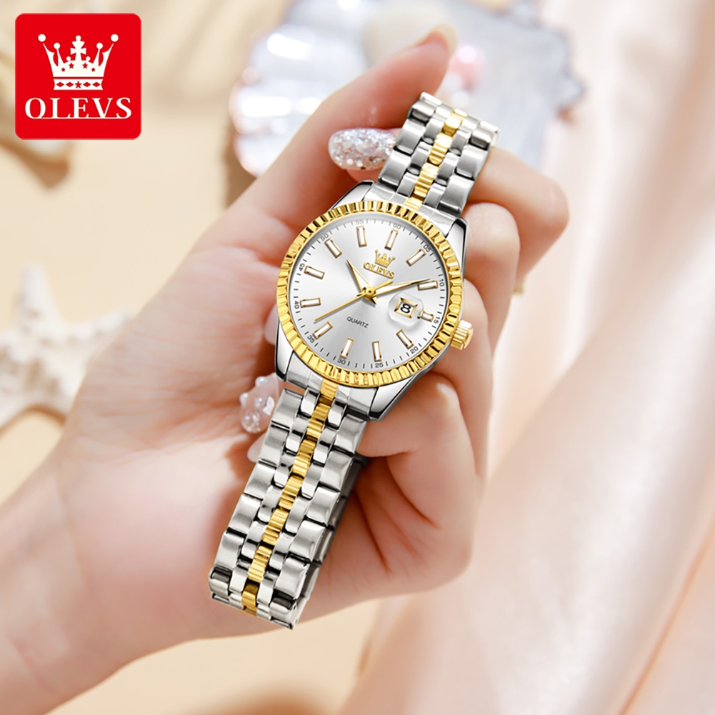 Luxury Watch Hd - ساعة OLEVS 5593 للنساء، ماركة فاخرة،