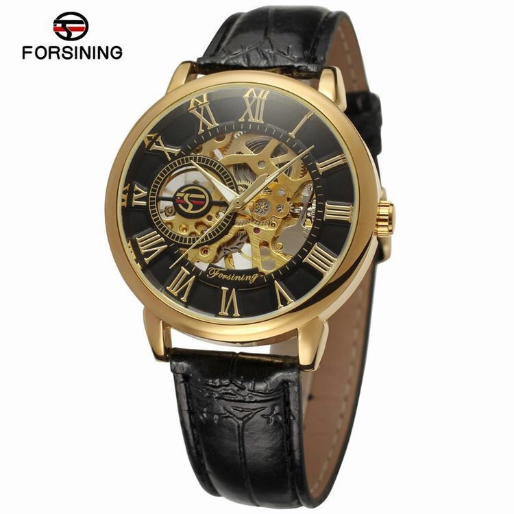 Luxury Watch Brands Logo - ساعة يد رجالي آلية بهيكل عظمي