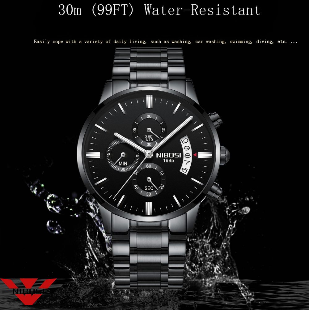 NIBOSI الفولاذ المقاوم للصدأ ا - مراجعة Luxury Watch Top 10 وسعره