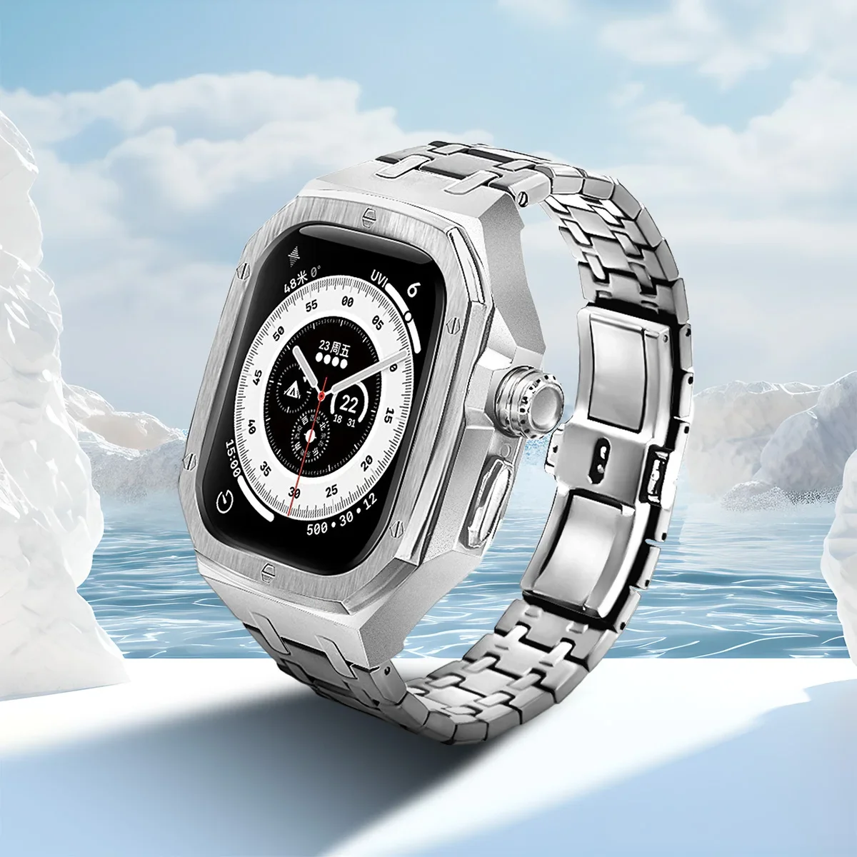 طقم تعديل فاخر لساعة أبل الترا - مراجعة Luxury Watch Apple وسعره
