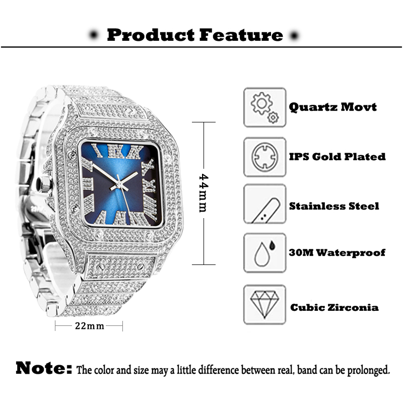 MISSFOX رجالي ساعات الهيب هوب  - مراجعة Luxury Watch Top 10 وسعره