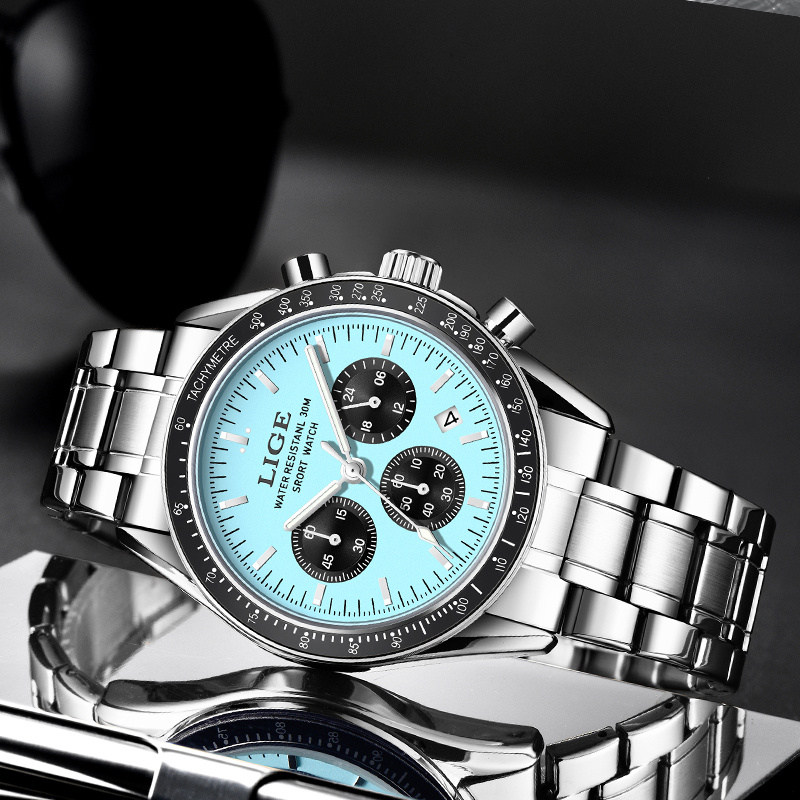 ساعة يد رجالية LIGE 2026، ساعا - مراجعة Luxury Watch Organizer For Men وسعره