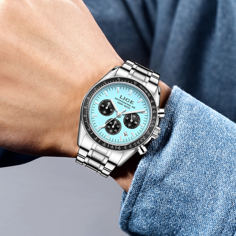 ساعة يد رجالية LIGE 2026، ساعا - مراجعة Luxury Watch Organizer For Men وسعره