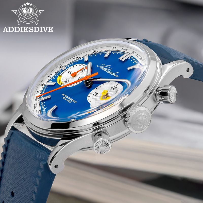 ساعة كرونوغراف كوارتز للرجال م - مراجعة Luxury Watch Rubber Strap وسعره