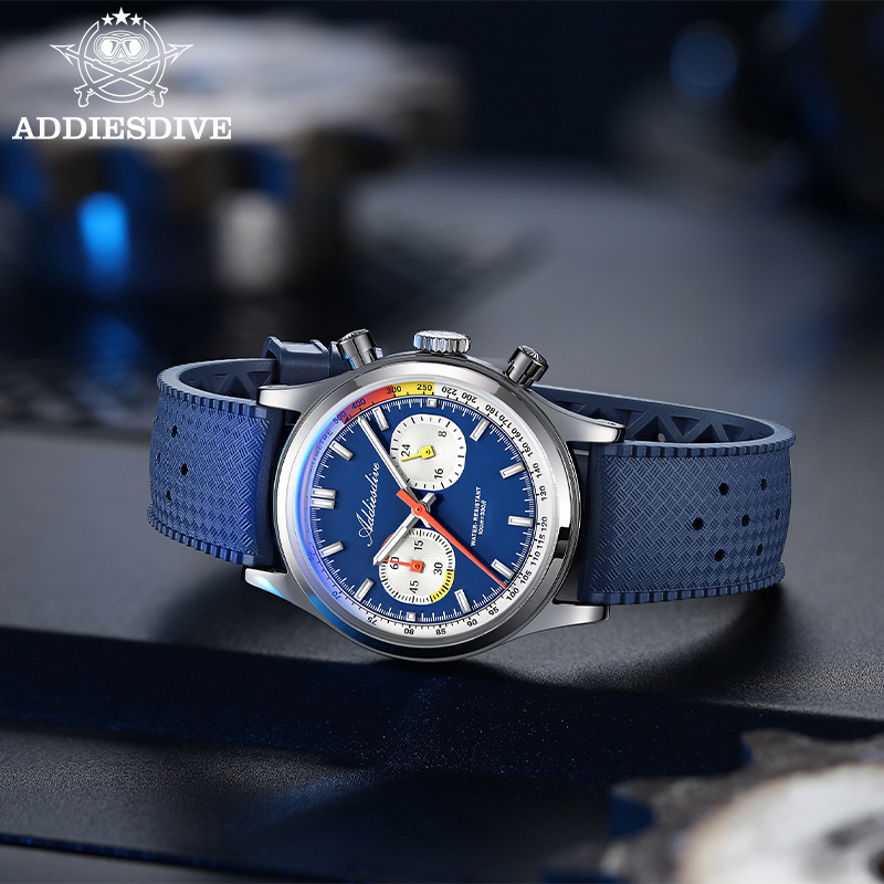 ساعة كرونوغراف كوارتز للرجال م - مراجعة Luxury Watch Rubber Strap وسعره
