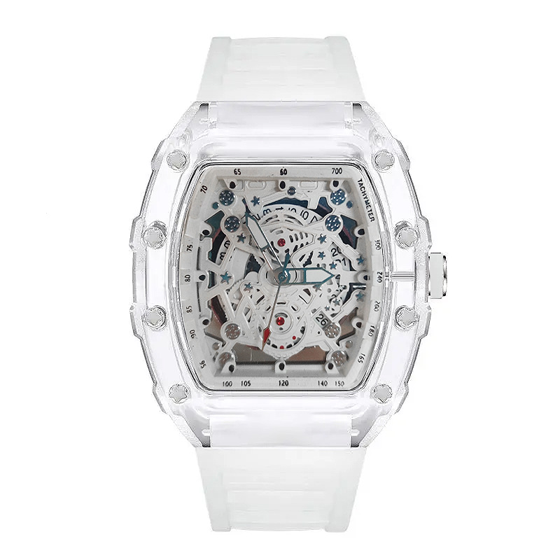 Tonneau موضة ساعة كوارتز رجالي - مراجعة Luxury Watch Rubber Strap وسعره