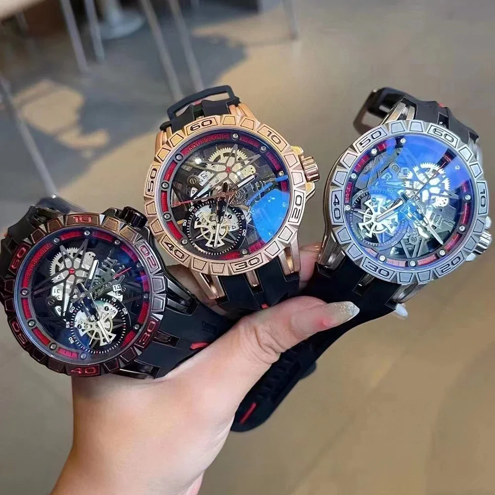 ساعات كوارتز ثلاثية الأبعاد لل - مراجعة Luxury Watch Rubber Strap وسعره
