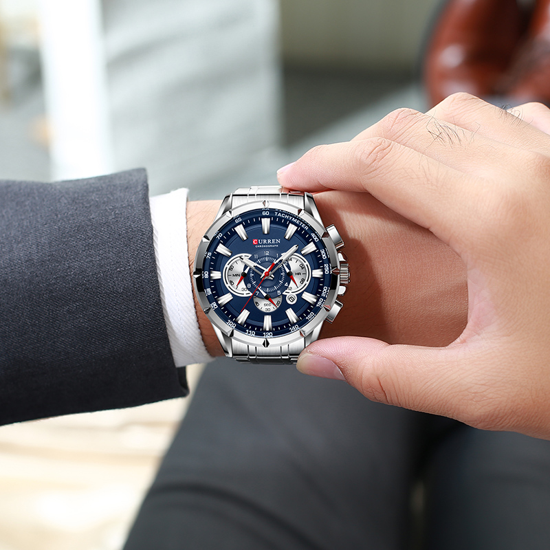 CURREN ساعة معصم الرجال مقاوم  - مراجعة Luxury Watch Apple وسعره