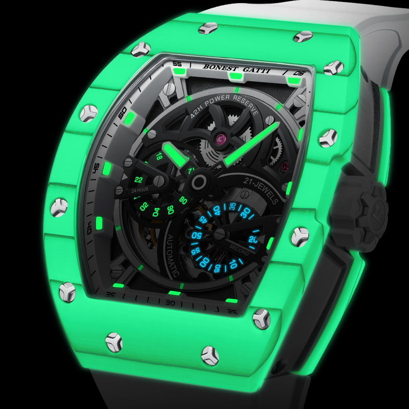 ساعة بونست جاتي الميكانيكية لل - مراجعة Luxury Watch Rubber Strap وسعره