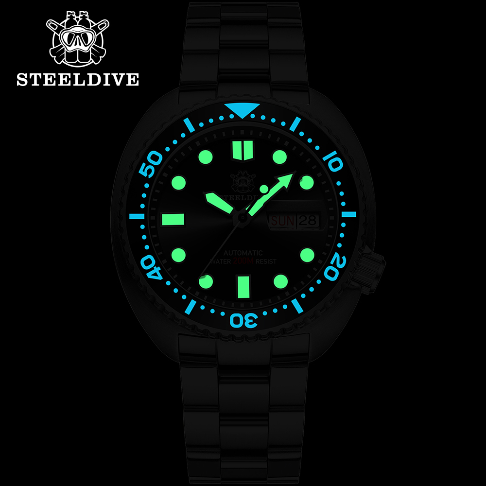 ساعة STEELDIVE ماركة SD1972 45 - مراجعة Bronze Case Watch وسعره