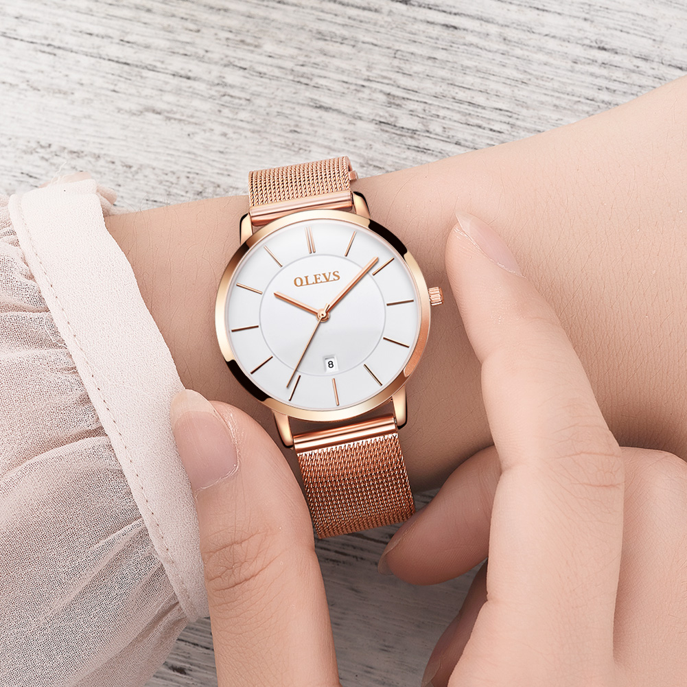 OLEVS ساعات للنساء كوارتز مقاو - مراجعة Luxury Watch Travel Case وسعره