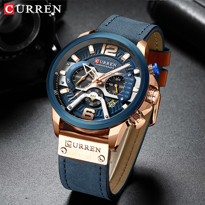 CURREN جديد الرجال عادية الريا - مراجعة Luxury Watch Apple وسعره