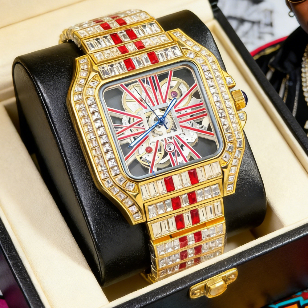 ساعة يد رجالية فاخرة مرصعة بال - مراجعة Luxury Watch Brands Logo وسعره