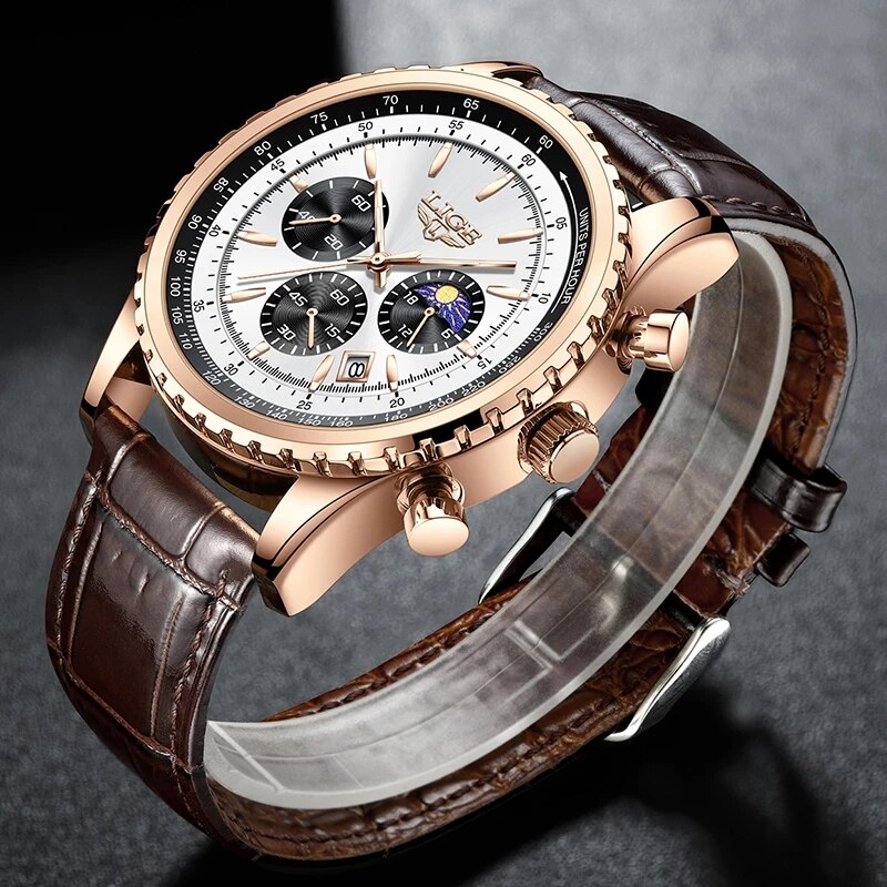 من LIGE جديد للرجال من أفضل ال - مراجعة Luxury Watch Organizer For Men وسعره