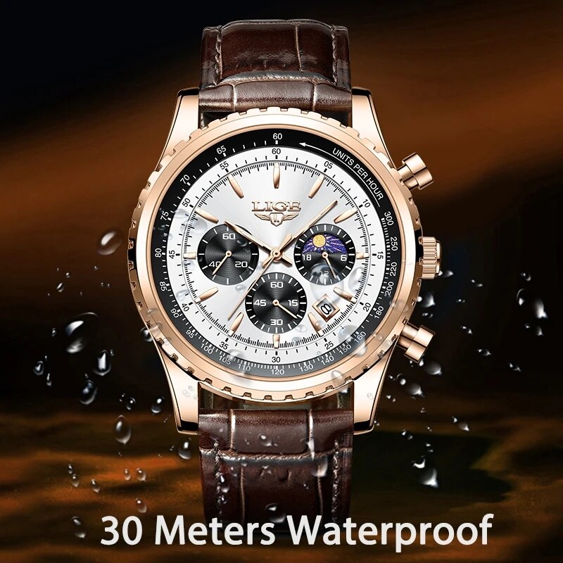 من LIGE جديد للرجال من أفضل ال - مراجعة Luxury Watch Organizer For Men وسعره