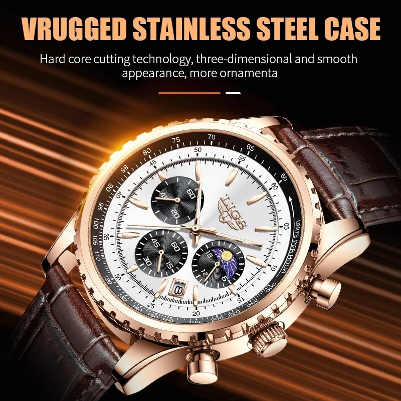 من LIGE جديد للرجال من أفضل ال - مراجعة Luxury Watch Organizer For Men وسعره