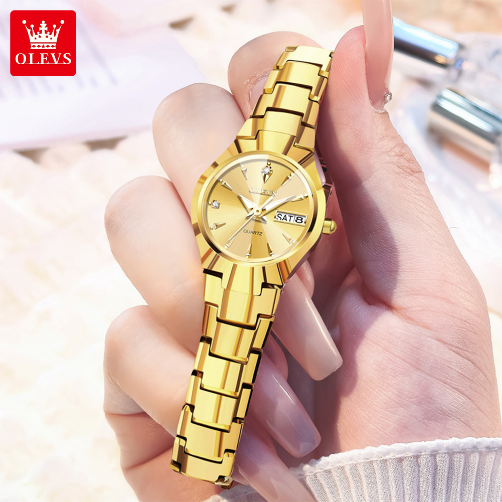 ساعة OLEVS للسيدات 8697 ساعات  - مراجعة Luxury Watch Quartz وسعره