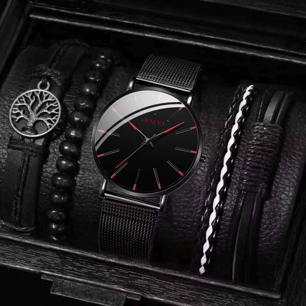 طقم ساعة وسوار كوارتز رجالي من - مراجعة Luxury Watch Organizer For Men وسعره