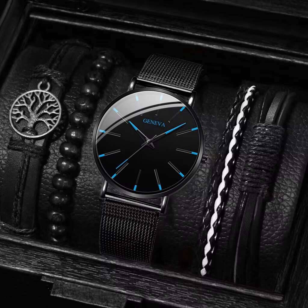 طقم ساعة وسوار كوارتز رجالي من - مراجعة Luxury Watch Organizer For Men وسعره