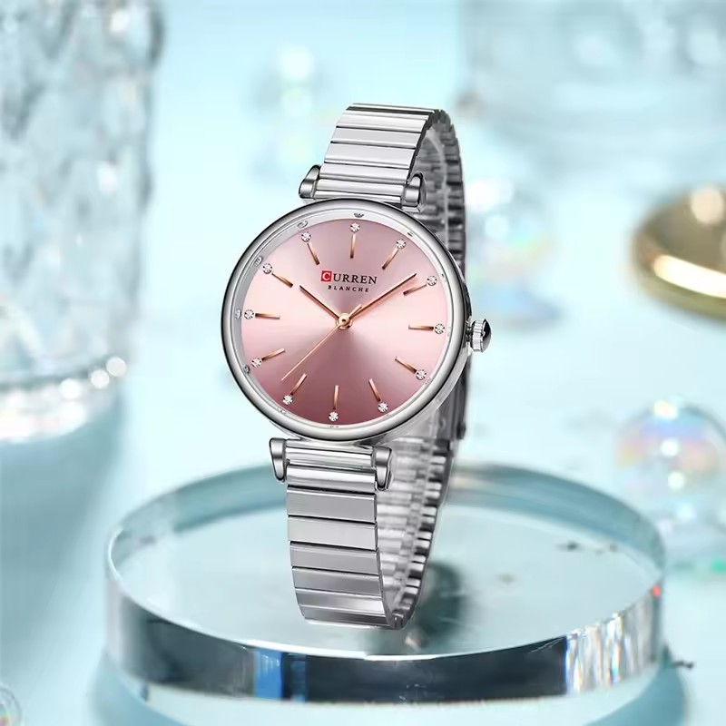 ساعة كوارتز نسائية أنيقة CURRE - مراجعة Luxury Watch Apple وسعره