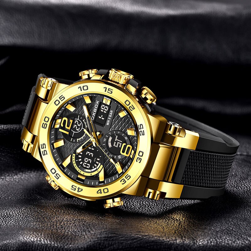 FOXBOX-مقاوم للماء ساعة عمل لل - مراجعة Luxury Watch Organizer For Men وسعره