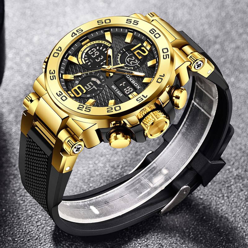 FOXBOX-مقاوم للماء ساعة عمل لل - مراجعة Luxury Watch Organizer For Men وسعره