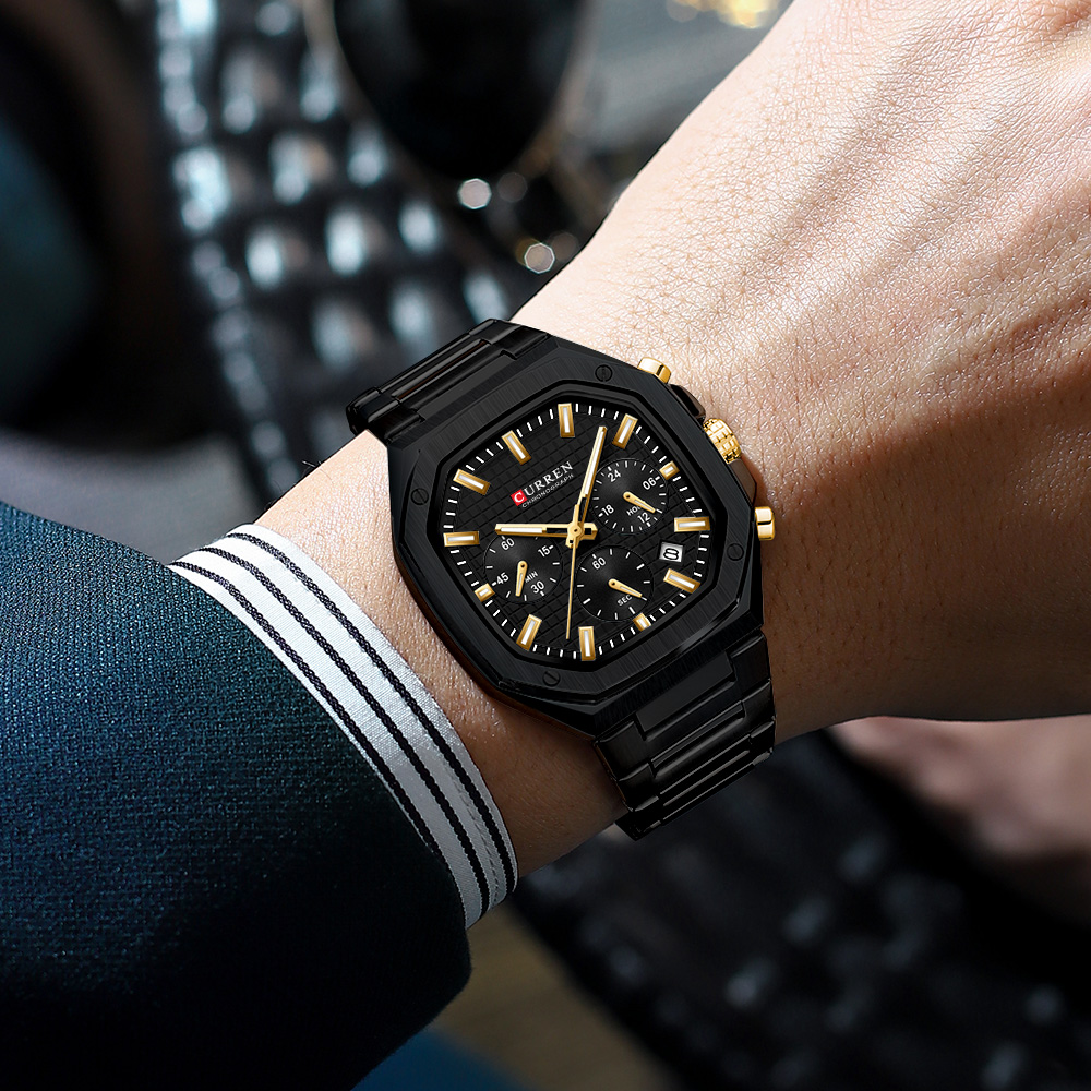 ساعة كورين كرونو مربعة فاخرة ل - مراجعة Luxury Watch And Bracelet وسعره