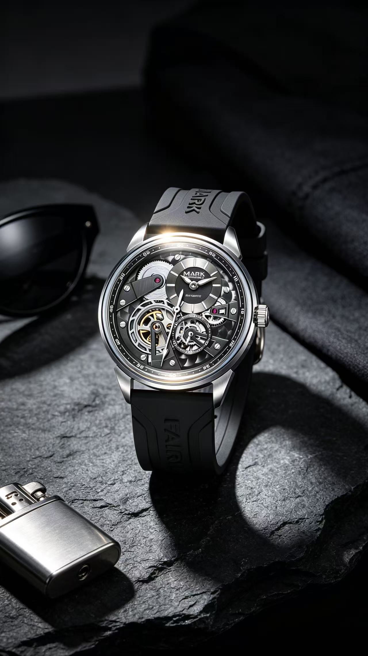 ساعة ميكانيكية أوتوماتيكية فاخ - مراجعة Luxury Watch Rubber Strap وسعره