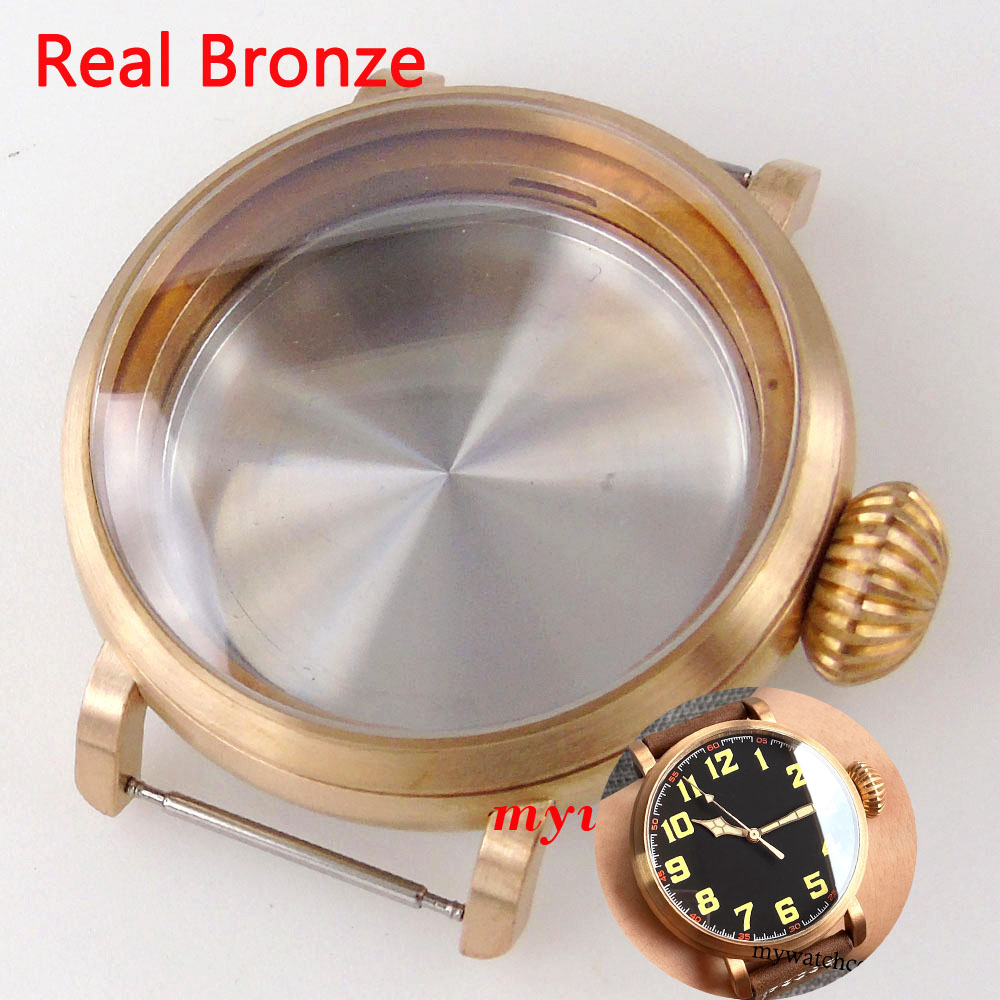 100 متر مقاوم للماء جديد كبير  - مراجعة Bronze Case Watch وسعره