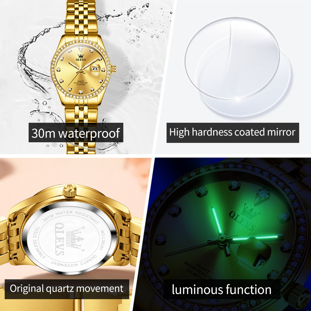OLEVS ساعة أنيقة فاخرة للنساء  - مراجعة Luxury Watch Top 10 وسعره