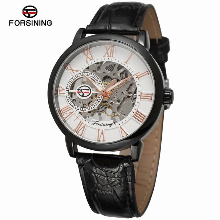 ساعة يد رجالي آلية بهيكل عظمي  - مراجعة Luxury Watch Brands Logo وسعره