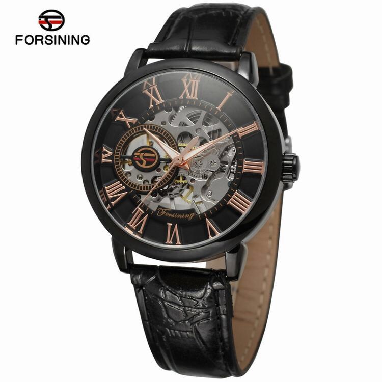 ساعة يد رجالي آلية بهيكل عظمي  - مراجعة Luxury Watch Brands Logo وسعره