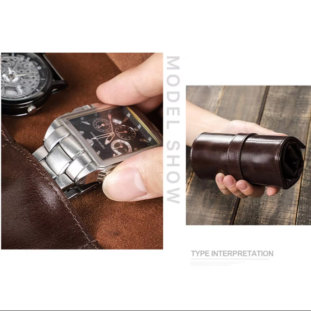 حافظة ساعات من الجلد الطبيعي 1 - مراجعة Luxury Watch Travel Case وسعره